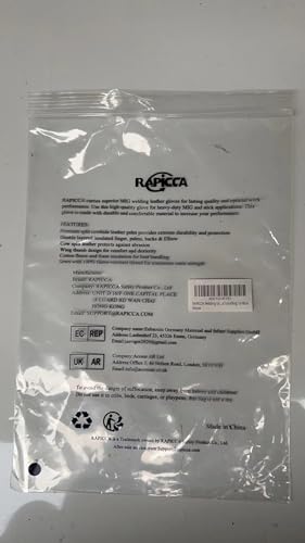 RAPICCA Welding Gloves Fire Heat Resistant: Blue 16IN 932℉ - Fireproof Leather For Stick Mig Flux-Core Welder Forge Blacksmith Fireplace Wood Stove Fire Pit Furnace Handling Dry ice - One Size