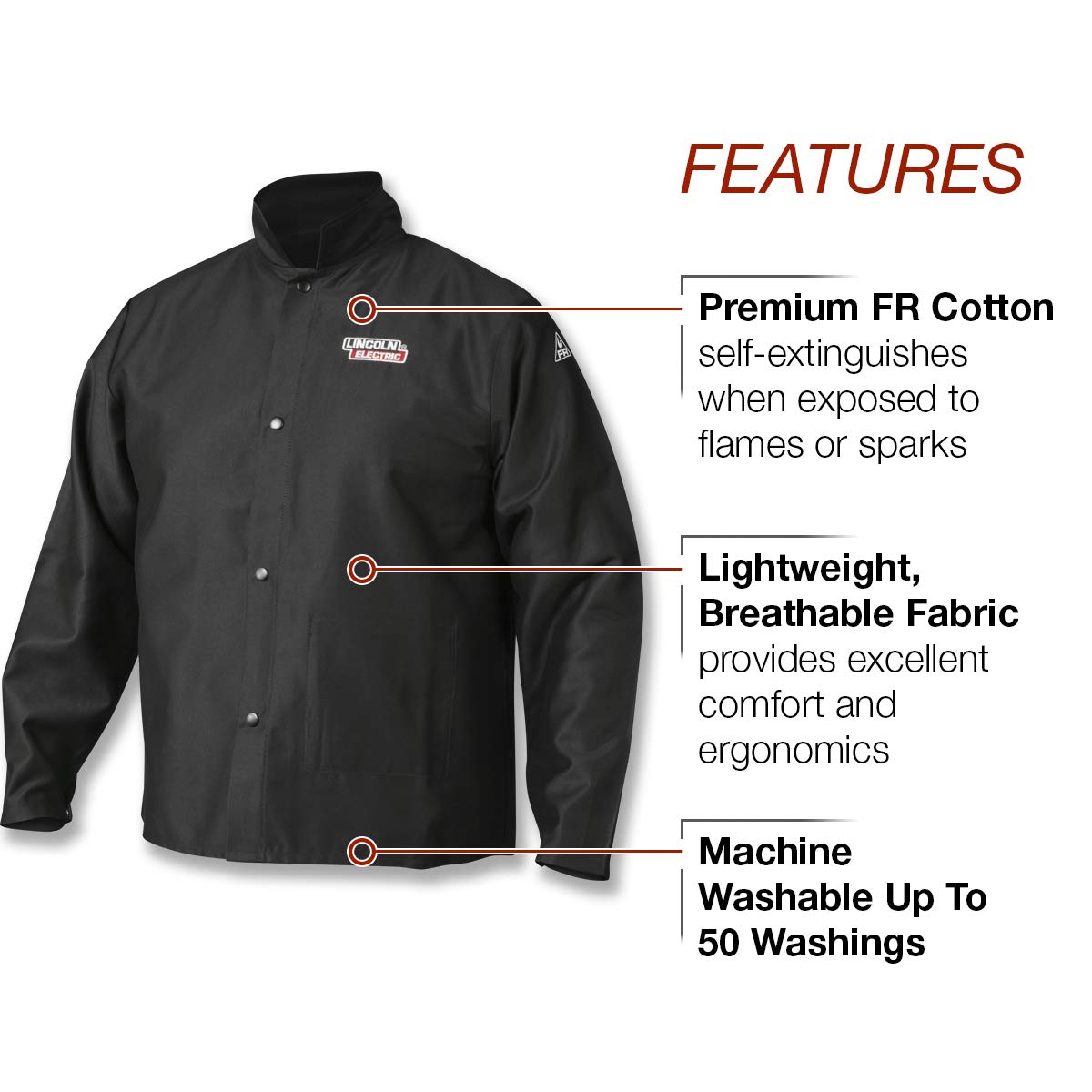 Lincoln Electric K2985 Stoffjacke, Gr. L Lincoln Electric K2985 Stoffjacke, Gr. L