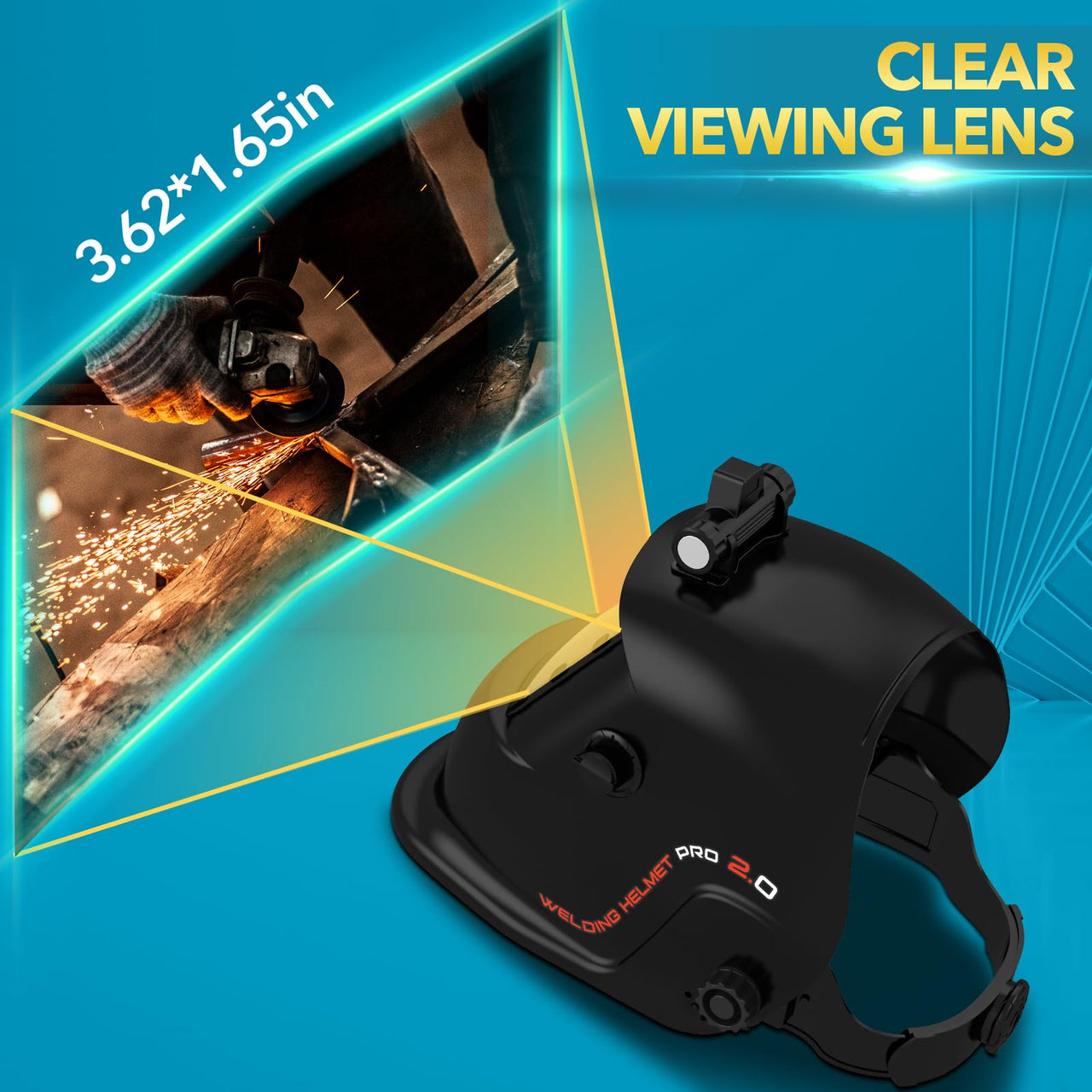 TRQWH Welding Helmet with Light True Color Auto Darkening Welding Helmets for Men Solar Powered Welding Hood with 2 Arc Sensor Wide Shade 4/9-13 for TIG MIG ARC Cool Welder Mask Careta Para Soldar