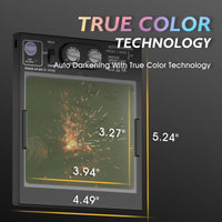 Thumbnail for TOOLIOM Welding Helmet, True Color Auto Darkening 1/1/1/1 Large Viewing 3.94