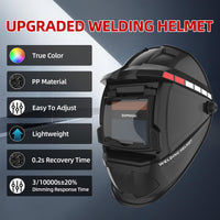 Thumbnail for Welding Helmet Auto Darkening, True Color Solar Powered Welding Hood, 2 Arc Sensor Wide Shade 3/11 for TIG MMA/MIG Arc