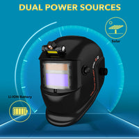 Thumbnail for TRQWH Welding Helmet with Light True Color Auto Darkening Welding Helmets for Men Solar Powered Welding Hood with 2 Arc Sensor Wide Shade 4/9-13 for TIG MIG ARC Cool Welder Mask Careta Para Soldar